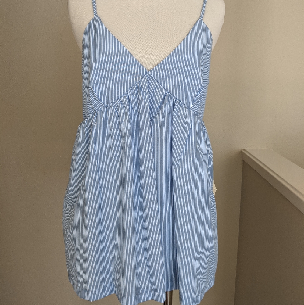 NWT Stripe tank top blue and white